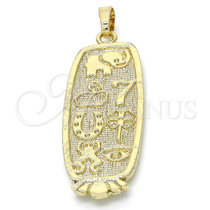 Gold Filled Pendant — Fancy Pendant Elephant and Frog Design Polished 05. — main product view — SKU 123669 | Oro Laminado dije — elegante Pendant Elephant and Frog diseño pulido 05. — SKU 123669