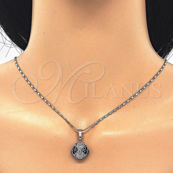 White Gold Filled Ring — Earring and Pendant Adult Set Flower Design with — alternate product view — SKU 123696 | Oro Laminado Blanco anillo — Earring and Pendant Adult Set flor diseño with — SKU 123696