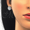 Rhodium Gold Filled Earring and Pendant Adult Set, Star Design, with White Cubic Zirconia, Polished, Rhodium Finish, 10.106.0004.1