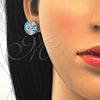 Rhodium Gold Filled Earring and Pendant Adult Set, Star Design, with Turquoise and White Cubic Zirconia, Polished, Rhodium Finish, 10.106.0004.3