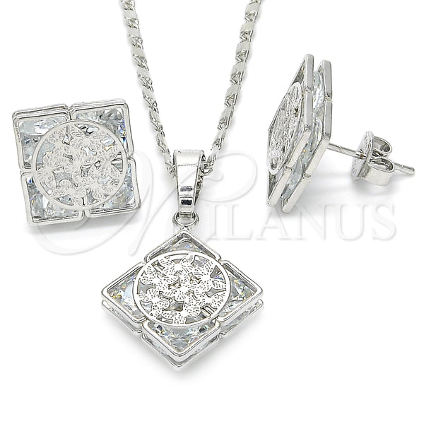 White Gold Filled Ring — Earring and Pendant Adult Set Butterfly Design with — main product view — SKU 123702 | Oro Laminado Blanco anillo — Earring and Pendant Adult Set Butterfly diseño with — SKU 123702