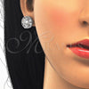Rhodium Gold Filled Earring and Pendant Adult Set, with White Cubic Zirconia, Polished, Rhodium Finish, 10.106.0007.1