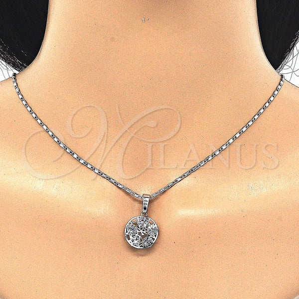 White Gold Filled Ring — Earring and Pendant Adult Set Star Design with — alternate product view — SKU 123729 | Oro Laminado Blanco anillo — Earring and Pendant Adult Set estrella diseño with — SKU 123729