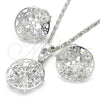 Rhodium Gold Filled Earring and Pendant Adult Set, Star Design, with White Cubic Zirconia, Polished, Rhodium Finish, 10.106.0012.1