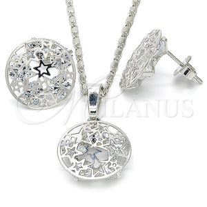 White Gold Filled Ring — Earring and Pendant Adult Set Star Design with — main product view — SKU 123729 | Oro Laminado Blanco anillo — Earring and Pendant Adult Set estrella diseño with — SKU 123729