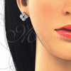Rhodium Gold Filled Earring and Pendant Adult Set, Heart Design, with White Cubic Zirconia, Polished, Rhodium Finish, 10.106.0013.1