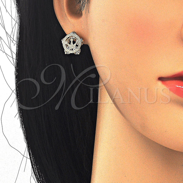 Gold Filled Ring — Earring and Pendant Adult Set Crown Design with — main product view — SKU 123748 | Oro Laminado anillo — Earring and Pendant Adult Set Crown diseño with — SKU 123748