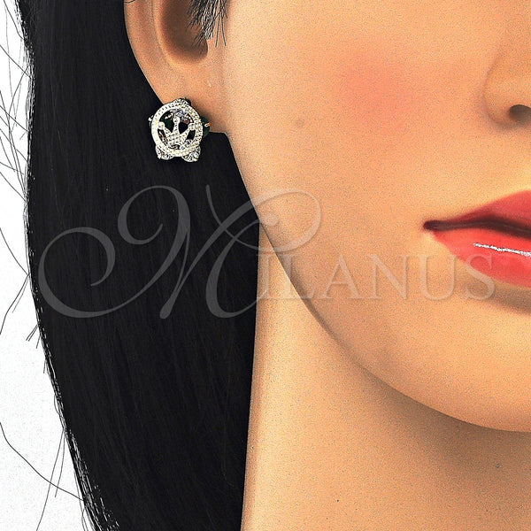 Gold Filled Ring — Earring and Pendant Adult Set Crown Design with — alternate product view — SKU 123750 | Oro Laminado anillo — Earring and Pendant Adult Set Crown diseño with — SKU 123750