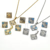 Rhodium Gold Filled Earring and Pendant Adult Set, with White Cubic Zirconia, Polished, Rhodium Finish, 10.106.0018.1
