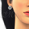 Rhodium Gold Filled Earring and Pendant Adult Set, with White Cubic Zirconia, Polished, Rhodium Finish, 10.106.0019.1