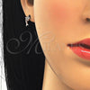 Sterling Silver Stud Earring, Dolphin Design, with White Micro Pave, Polished, Rose Gold Finish, 02.174.0071.1