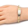 Oro Laminado ID Bracelet, Gold Filled Style Polished, Golden Finish, 03.63.1934.07 (05 MM Thickness, 7 Inches Length)