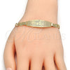 Oro Laminado ID Bracelet, Gold Filled Style Polished, Golden Finish, 03.63.1934.07 (05 MM Thickness, 7 Inches for wholesale, additional product view 3