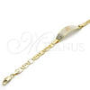 Dorado Oro Laminado Pulsera, vista 4 de la galería del producto por Mayoreo, vista adicional 4 del producto