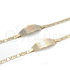 Oro Laminado ID Bracelet, Gold Filled Style Elephant Design, Polished, Golden Finish, 03.63.1936.07 (05 MM Thickness, 7 Inches Length)