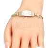 Oro Laminado ID Bracelet, Gold Filled Style Dolphin Design, Polished, Golden Finish, 03.63.1937.07 (05 MM for wholesale, additional product view 3