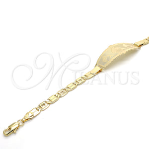 Gold Filled Bracelet — ID Bracelet Dolphin Design Polished 03.63. 05 MM — main product view — SKU 123843 | Oro Laminado brazalete — ID Bracelet Dolphin diseño pulido 03.63. 05 MM — SKU 123843