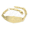 Oro Laminado ID Bracelet, Gold Filled Style Dolphin Design, Polished, Golden Finish, 03.63.1937.07 (05 MM for wholesale, additional product view 5