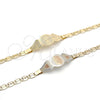 Oro Laminado ID Bracelet, Gold Filled Style Guadalupe and Heart Design, Polished, Golden Finish, 03.63.1939.07 (05 MM Thickness, 7 Inches Length)