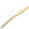 Oro Laminado ID Bracelet, Gold Filled Style Elephant and Owl Design, Polished, Golden Finish, 03.63.1940.08 (08 MM Thickness, 8 Inches Length)