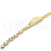 Oro Laminado ID Bracelet, Gold Filled Style Elephant Design, Polished, Golden Finish, 03.63.1944.08 (08 MM Thickness, 8 Inches Length)