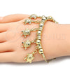 Oro Laminado Charm Bracelet, Gold Filled Style Turtle Design, Polished, Golden Finish, 03.63.1953.08 (04 MM Thickness, 8 Inches Length)