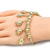 Oro Laminado Charm Bracelet, Gold Filled Style Turtle Design, Polished, Golden Finish, 03.63.1953.08 (04 MM Thickness, 8 Inches Length)