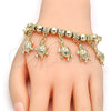 Oro Laminado Charm Bracelet, Gold Filled Style Turtle Design, Polished, Golden Finish, 03.63.1953.08 (04 MM Thickness, 8 Inches Length)