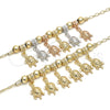 Oro Laminado Charm Bracelet, Gold Filled Style Turtle Design, Polished, Golden Finish, 03.63.1953.08 (04 MM Thickness, 8 Inches Length)