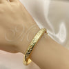 Oro Laminado Individual Bangle, Gold Filled Style Diamond Cutting Finish, Golden Finish, 07.168.0016.05 (08 MM Thickness, Size 5 (2.50 Diameter))