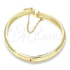 Oro Laminado Individual Bangle, Gold Filled Style Diamond Cutting Finish, Golden Finish, 07.168.0016.05 (08 MM Thickness, Size 5 (2.50 Diameter))