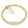Oro Laminado Individual Bangle, Gold Filled Style Diamond Cutting Finish, Golden Finish, 07.168.0017.05 (06 MM Thickness, Size 5 (2.50 Diameter))