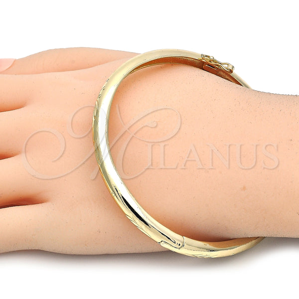 Gold Filled Jewelry — Individual Bangle Diamond Cutting 07. 06 MM Thickness — alternate product view — SKU 123880 | Oro Laminado joyería — Individual Bangle Diamond Cutting 07. 06 MM Thickness — SKU 123880