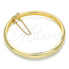 Oro Laminado Individual Bangle, Gold Filled Style Diamond Cutting Finish, Golden Finish, 07.168.0018.05 (06 MM Thickness, Size 5 (2.50 Diameter))