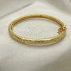 Oro Laminado Individual Bangle, Gold Filled Style Diamond Cutting Finish, Golden Finish, 07.168.0018.05 (06 MM Thickness, Size 5 (2.50 Diameter))