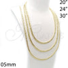 Oro Laminado Basic Necklace, Gold Filled Style Polished, Golden Finish, 03.145.0008.24 (05 MM Thickness, 24 Inches Length)