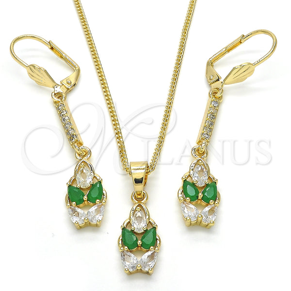 Gold Filled Ring — Earring and Pendant Adult Set Teardrop Design with — main product view — SKU 123983 | Oro Laminado anillo — Earring and Pendant Adult Set Teardrop diseño with — SKU 123983