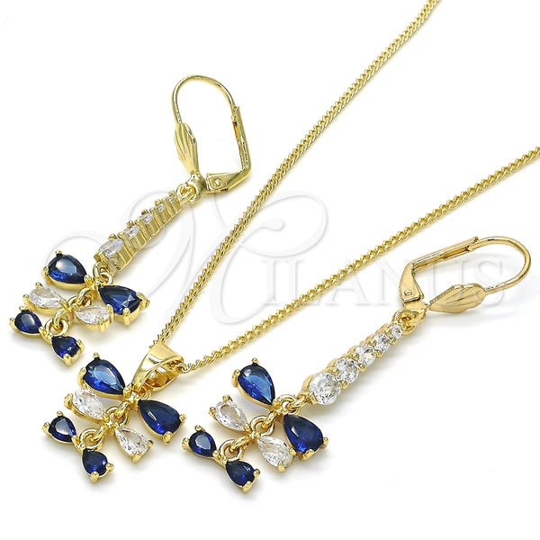 Gold Filled Ring — Earring and Pendant Adult Set Teardrop Design with — alternate product view — SKU 123997 | Oro Laminado anillo — Earring and Pendant Adult Set Teardrop diseño with — SKU 123997