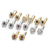 Rhodium Gold Filled Leverback Earring, Heart Design, with White Cubic Zirconia, Polished, Rhodium Finish, 02.210.0222.4