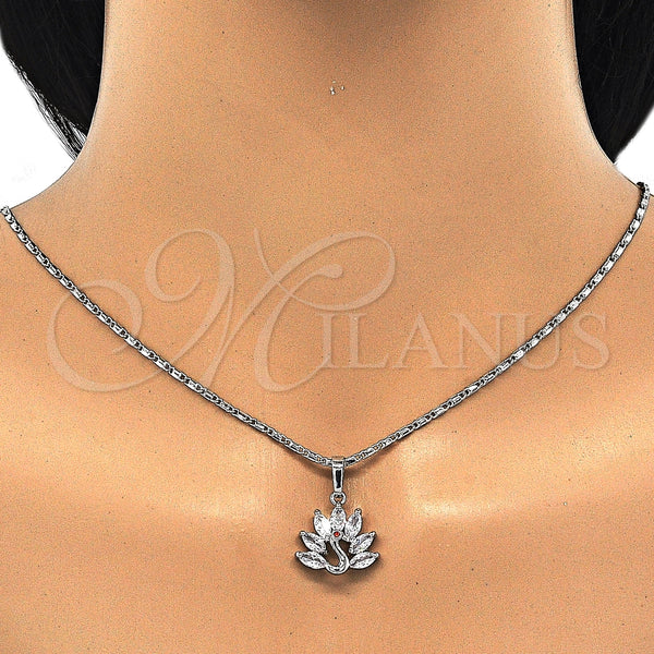 White Gold Filled Ring — Earring and Pendant Adult Set Peacock Design with — alternate product view — SKU 124245 | Oro Laminado Blanco anillo — Earring and Pendant Adult Set Peacock diseño with — SKU 124245