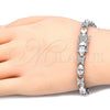 Rhodium Gold Filled Tennis Bracelet, with White Cubic Zirconia, Polished, Rhodium Finish, 03.168.0026.1.07 (06 MM Thickness, 7 Inches Length)