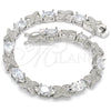 Rhodium Gold Filled Tennis Bracelet, with White Cubic Zirconia, Polished, Rhodium Finish, 03.168.0026.1.07 (06 MM Thickness, 7 Inches Length)