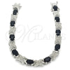 White Gold Filled Bracelet — Tennis Bracelet with Black Cubic Zirconia Polished 03. — alternate product view — SKU 124258 | Oro Laminado Blanco brazalete — Tennis Bracelet with negro Cubic Zirconia pulido 03. — SKU 124258