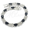 White Gold Filled Bracelet — Tennis Bracelet with Black Cubic Zirconia Polished 03. — alternate product view — SKU 124258 | Oro Laminado Blanco brazalete — Tennis Bracelet with negro Cubic Zirconia pulido 03. — SKU 124258