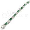 Rhodium Gold Filled Tennis Bracelet, with Green Cubic Zirconia, Polished, Rhodium Finish, 03.168.0026.9.07 (06 MM Thickness, 7 Inches Length)