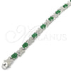 Rhodium Gold Filled Tennis Bracelet, with Green Cubic Zirconia, Polished, Rhodium Finish, 03.168.0026.9.07 (06 MM Thickness, 7 Inches Length)