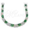 Rhodium Gold Filled Tennis Bracelet, with Green Cubic Zirconia, Polished, Rhodium Finish, 03.168.0026.9.07 (06 MM Thickness, 7 Inches Length)