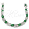 Rhodium Gold Filled Tennis Bracelet, with Green Cubic Zirconia, Polished, Rhodium Finish, 03.168.0026.9.07 (06 MM Thickness, 7 Inches Length)