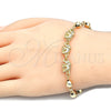 Oro Laminado Fancy Bracelet, Gold Filled Style Elephant Design, Polished, Golden Finish, 03.63.1955.07 (06 MM Thickness, 7 Inches Length)