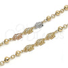 Oro Laminado Fancy Bracelet, Gold Filled Style Elephant Design, Polished, Golden Finish, 03.63.1955.07 (06 MM Thickness, 7 Inches Length)